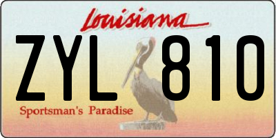 LA license plate ZYL810