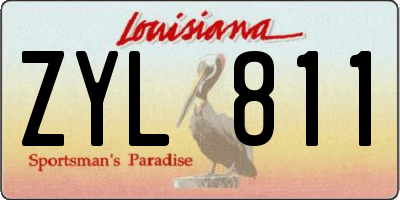 LA license plate ZYL811