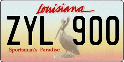 LA license plate ZYL900