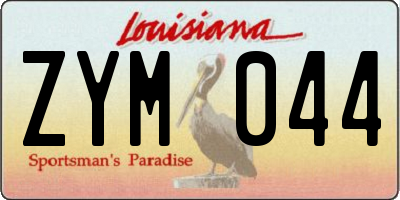 LA license plate ZYM044