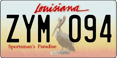 LA license plate ZYM094