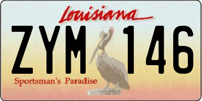 LA license plate ZYM146