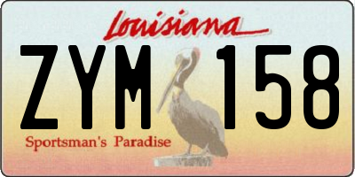 LA license plate ZYM158