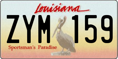 LA license plate ZYM159