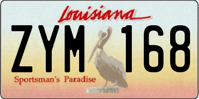 LA license plate ZYM168