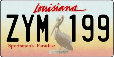 LA license plate ZYM199