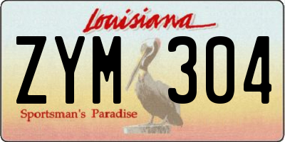 LA license plate ZYM304