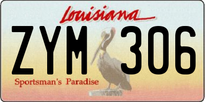 LA license plate ZYM306