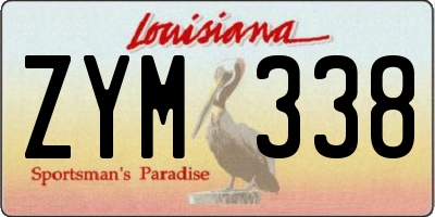 LA license plate ZYM338