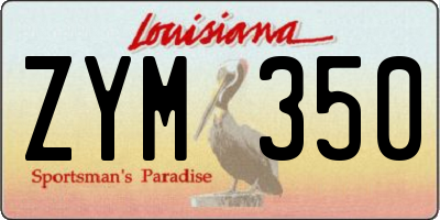LA license plate ZYM350