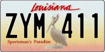 LA license plate ZYM411