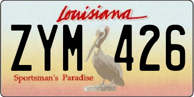 LA license plate ZYM426