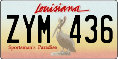 LA license plate ZYM436