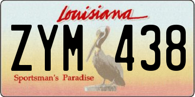 LA license plate ZYM438