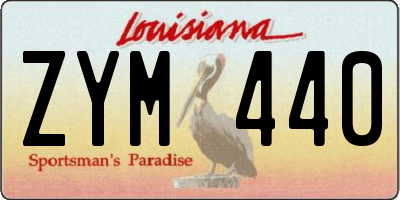 LA license plate ZYM440