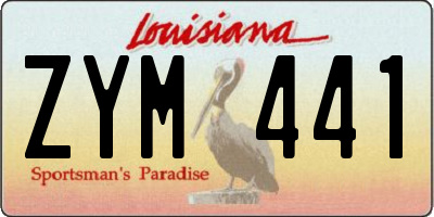 LA license plate ZYM441