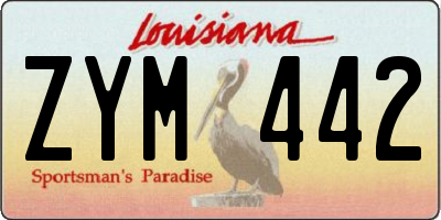 LA license plate ZYM442