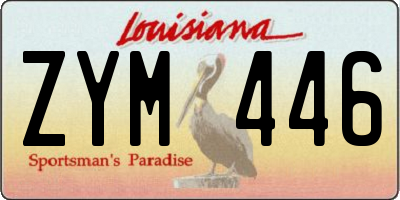 LA license plate ZYM446