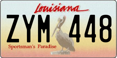 LA license plate ZYM448