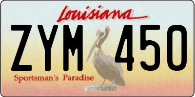 LA license plate ZYM450