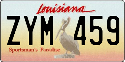 LA license plate ZYM459