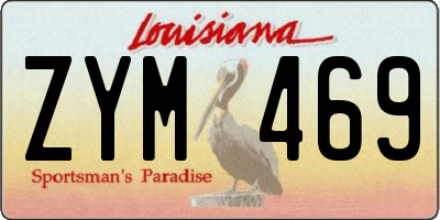 LA license plate ZYM469