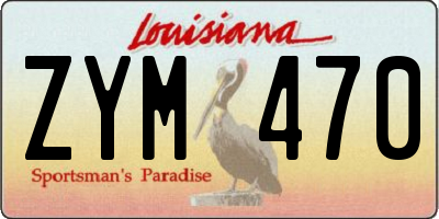 LA license plate ZYM470