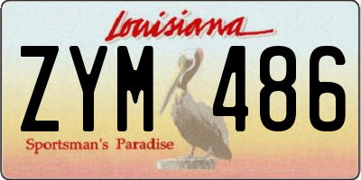 LA license plate ZYM486