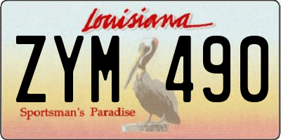 LA license plate ZYM490