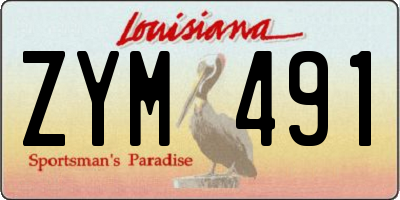 LA license plate ZYM491