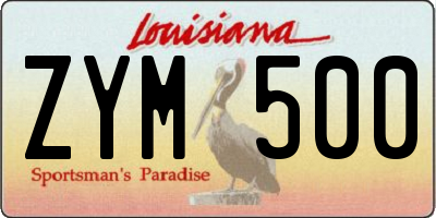 LA license plate ZYM500