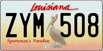 LA license plate ZYM508