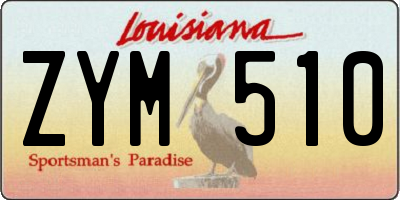 LA license plate ZYM510