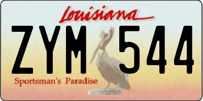 LA license plate ZYM544