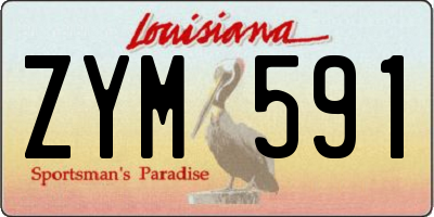 LA license plate ZYM591