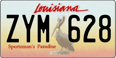 LA license plate ZYM628