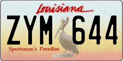 LA license plate ZYM644