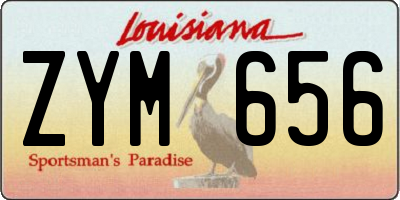 LA license plate ZYM656