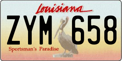 LA license plate ZYM658