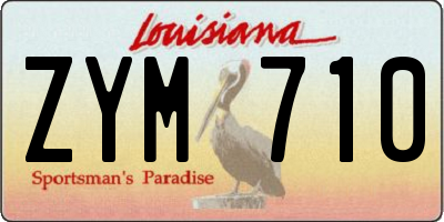 LA license plate ZYM710