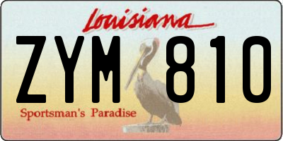 LA license plate ZYM810