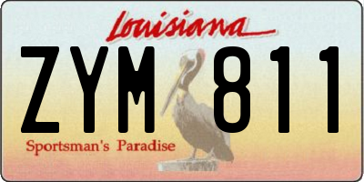 LA license plate ZYM811