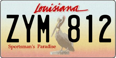 LA license plate ZYM812