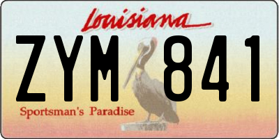 LA license plate ZYM841