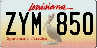 LA license plate ZYM850