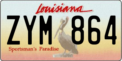 LA license plate ZYM864