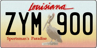 LA license plate ZYM900