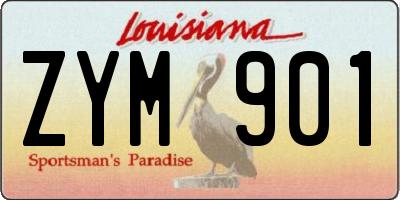 LA license plate ZYM901