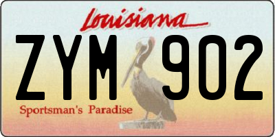 LA license plate ZYM902