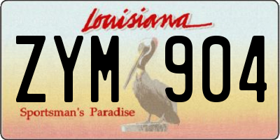 LA license plate ZYM904